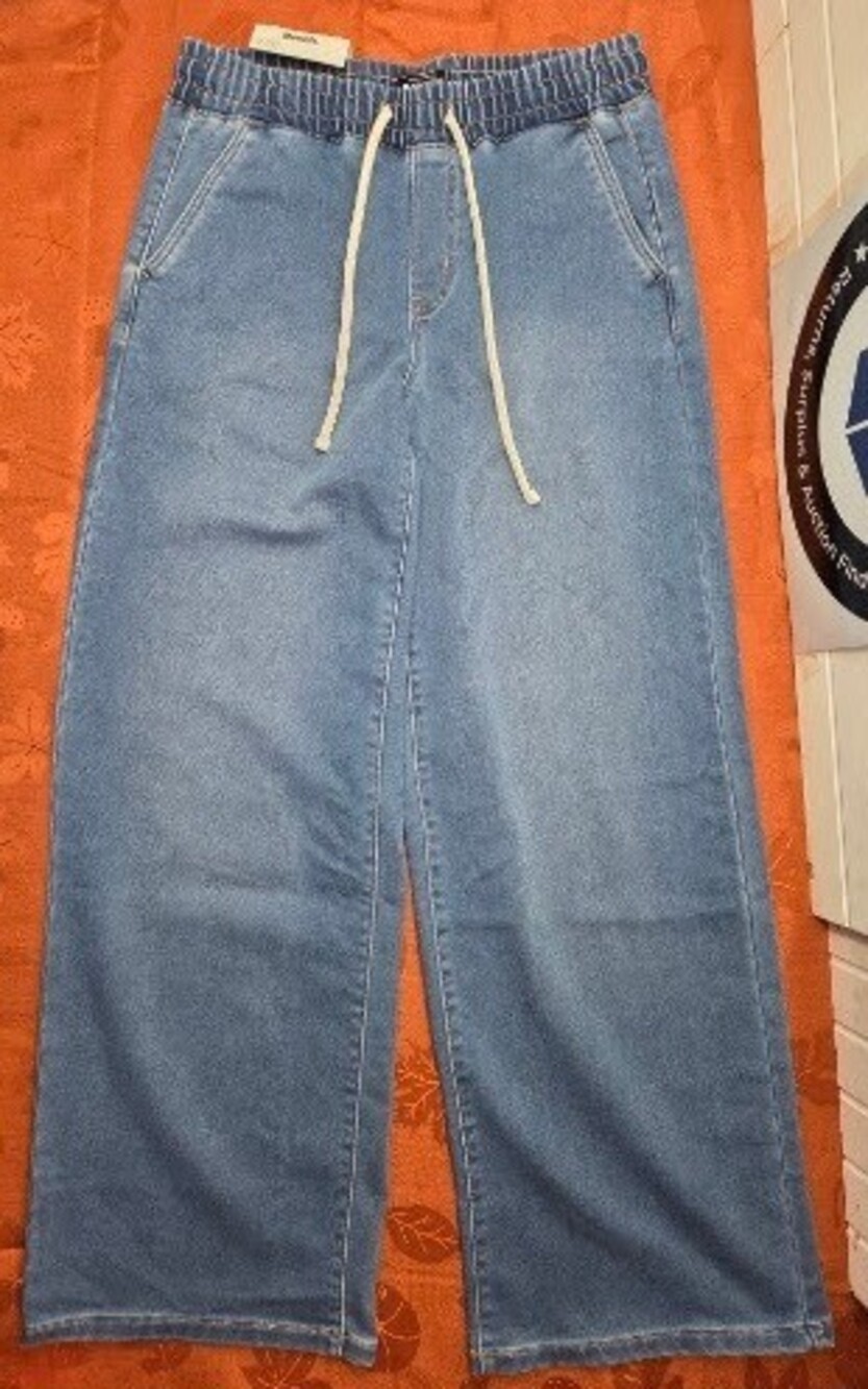 Bench The Denim Sweatpant Wide Leg Pants Women Light Wash S